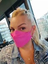 Mascarilla facial FFP2 KN95 para adultos, máscara respiradora FFP2, Color negro, rojo, FFP3