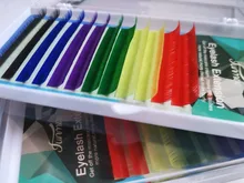 Marca 0,1 C D mezcla individual Pestaña De Colores Natural Color Caramelo Suave falso de extensión de pestañas maquillaje de ojos pestañas falsas coloridas