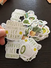 Lote de 46 unidades de pegatinas de papel para diario con bonitos animales Kawaii, pegatinas de papelería para diario Diy para Scrapbooking