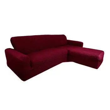 

Cover for corner sofa with Ledge (right angle) Burgundy