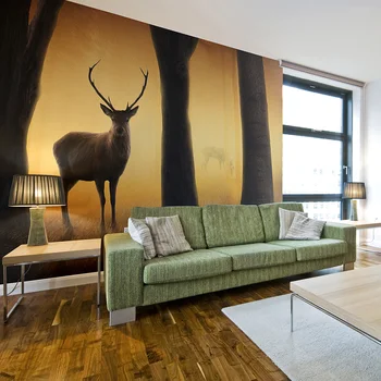 

Wall mural-Deer in his natural habitat - 400x309 cm