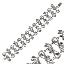 Серебряный 925 пробы Браслет из марказита