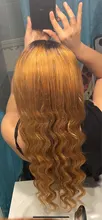 Resaltar Peluca de cabello humano cuerpo onda de encaje Frontal pelucas rubio miel de color marrón peluca 1B 27 Ombre Cierre de encaje peluca para mujeres Remy