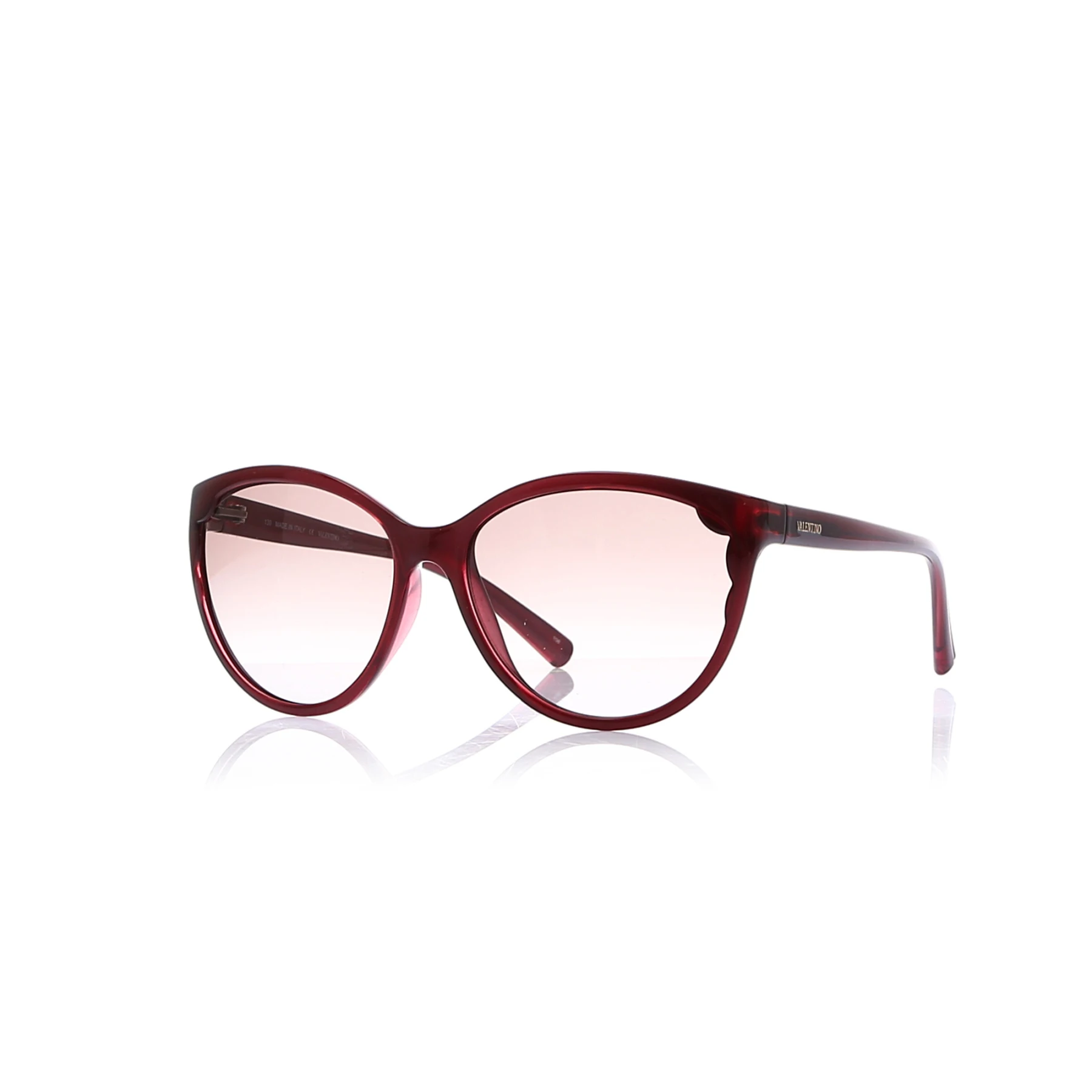 

Women's sunglasses val 607 606 bone Burgundy organic oval cat eye 59-18-130 valentino