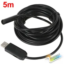 USB ENDOSCOPY CAMERA FLEXIBLE CAMERA PHOTO INSPECTION 4 LED 5 MT PROBE
