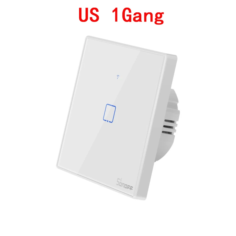 Сенсорный выключатель Умный светильник переключатель Панель настенный прерыватель 1/2/3 wifi светильник переключатель US/EU/UK розетки работать с Alexa Google Home - Комплект: US 1 Gang