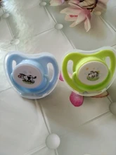 Chupete de diseño de animales de dibujos animados para bebé, mordedor de seguridad de grado alimenticio de silicona, accesorios para recién nacido
