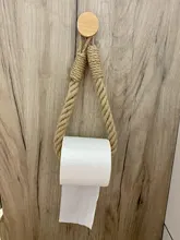 Soporte de almacenamiento de papel higiénico para cocina y baño, estante de almacenamiento con ventosa, montado en la pared, movible, cuerda colgante Vintage