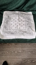 Pañuelo cuadrado de Cachemira roja para mujer, hombre, niño y niña, Bandana 2020 algodón, moda de Hip Hop, 54cm x 54cm, negro, 100%