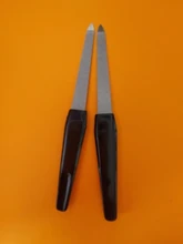 1or5 uds/negro Mango de Metal limas de uñas de doble cara fuerte borde manicura belleza y aseo pedicura para el cuidado de los pies herramientas