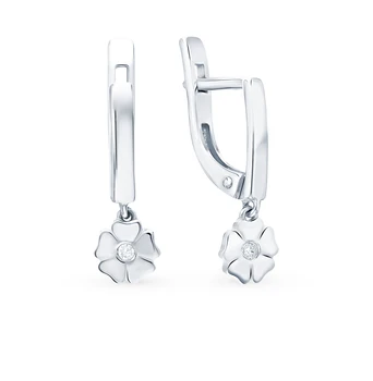 

Silver earrings with cubic zirconia sunlight sample 925