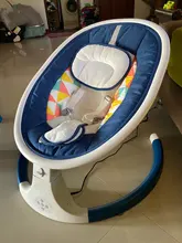2020 Upgrade Silla de bebé recién nacido Columpio para dormir Columpio Mecedora Cuna eléctrica Silla de balancín Bluetooth con cojín de asiento