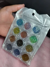 12 unids/set uñas polvo escamas iridiscentes lentejuelas oro plata Super brillante lentejuelas uñas artísticas manicura Decoración