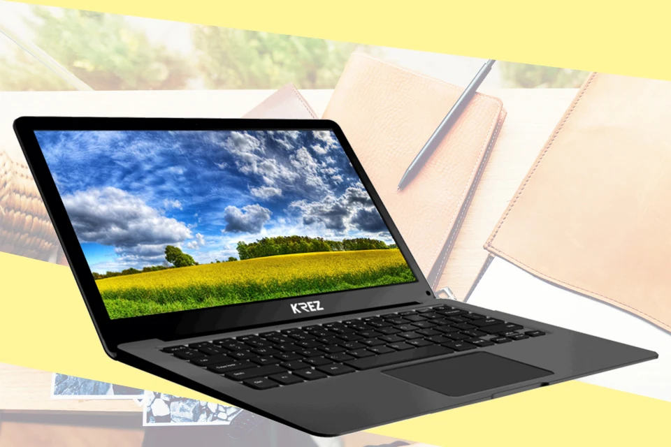 Ноутбук KREZ N1304 13.3" FHD/ Celeron N3350/ 3GB/ 32GB/ noODD/ Extra Bay for HDD SSD/ WiFi/ BT/ RJ45/Win10 PRO 64bit/ Black
