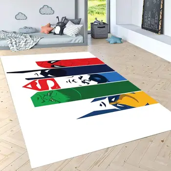 

Superheroes, Spider Man, Batman, Superman, Hulk Patterned Carpet ,Non Slip Floor Carpet, Teen's Carpet, Turkish Rug