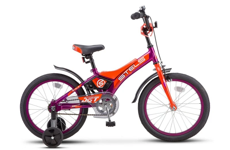 Велосипед 18" Stels Jet Z010 Фиолетовый/оранжевый |