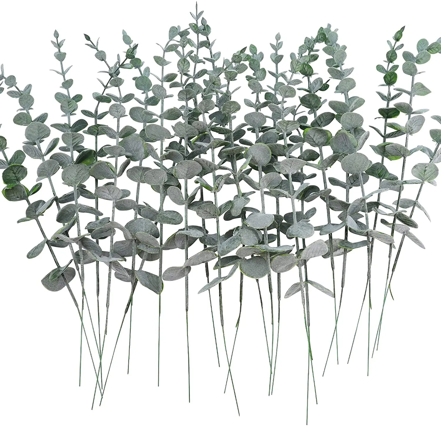 20pcs Artificial Eucalyptus Leaves Stems Real Touch Leaf Faux