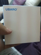 UBARO-Interruptor táctil AC100-240 europeo, panel LED de alimentación de pared de cristal templado en blanco y negro, 1/2/3 entradas