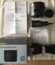 Broadlink-Sensor de temperatura y humedad RM4mini, dispositivo con WiFi, mando a distancia IR para decodificador de aire acondicionado, TV, funciona con Alexa