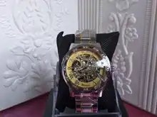 Winner-Reloj de pulsera para hombre, transparente, brillante, movimiento de engranaje, masculino