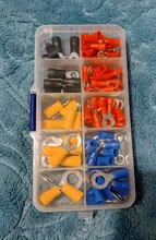 Kit de Terminal de anillo (102 Uds. 10 tipos RV) Juego de conector de engarce eléctrico con caja, cable de cobre aislado cable Pin End Butt