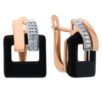 

Silver earrings with cubic zirconia sunlight sample 925