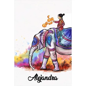 

Blind Iroa Digital Elephant Rainbow! ROLLER BLINDS TRANSLUCENT PERSONALIZED WITH NAME! (100X170)