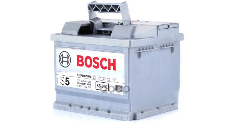 Акб Bosch S5/12v 52ah 520a(D207 X D175 X H175)(-) 0092s50010 Bosch арт. 0092S50010