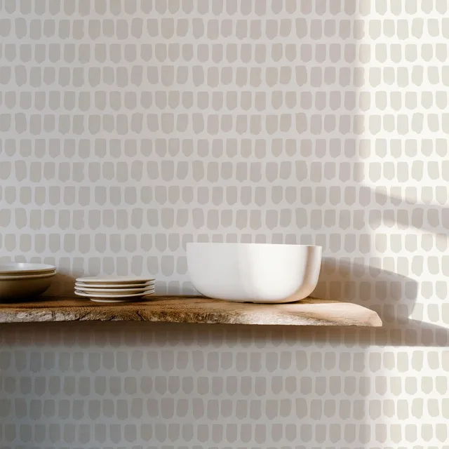 TINY BRUSH PATTERN WALLPAPER IN LINEN COLOR, Scandinavian Design, Removable Non-woven Wall Paper 1