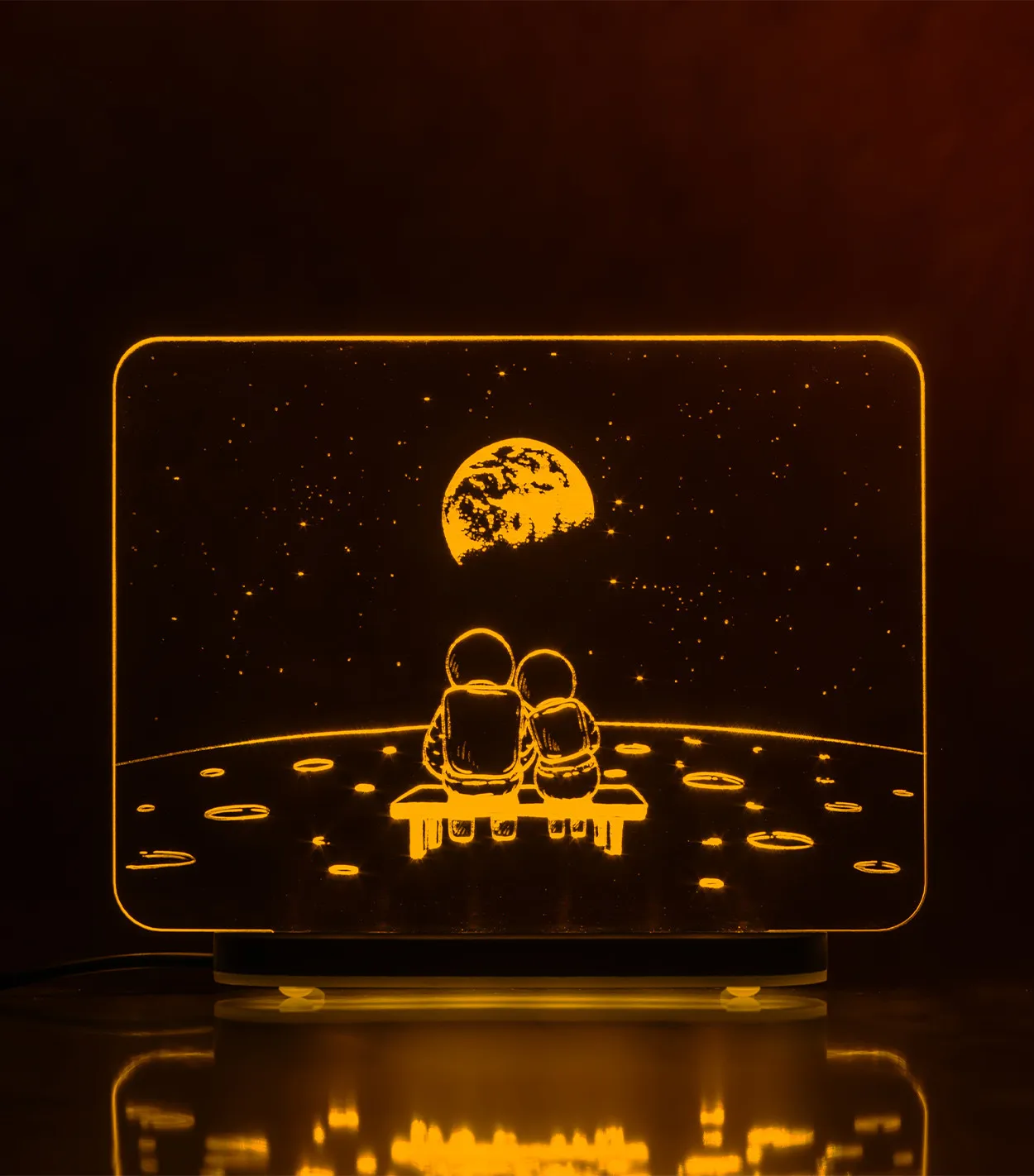 3D Moon lamp. Romance(21*17 - Испускаемый цвет: RGB