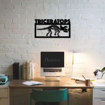 

Metal Wall Art Triceratops Fossil Metal Table 27x50 cm Interior Decoration Home Decor