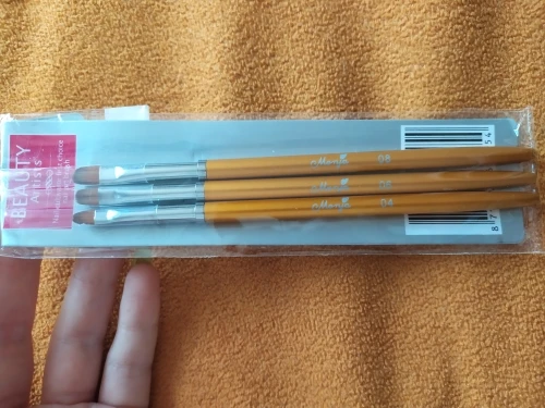3 Size Nail Art Gold Round Top Painting Brush Set Gel Polish Tips Extending Coating 3D Petal Flower DIY Drawing Shaping Pens Kit reviews №1 161376