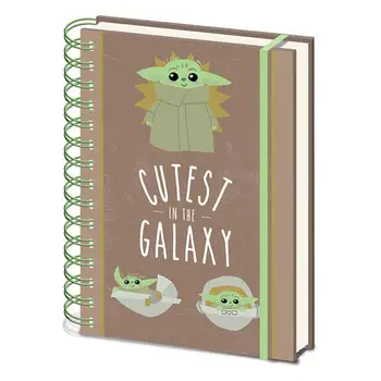 

STAR WARS (THE MANDALORIAN) -notebook A5 spiral CUTEST IN THE GALAXY Notebook Back to School gift GALAXY