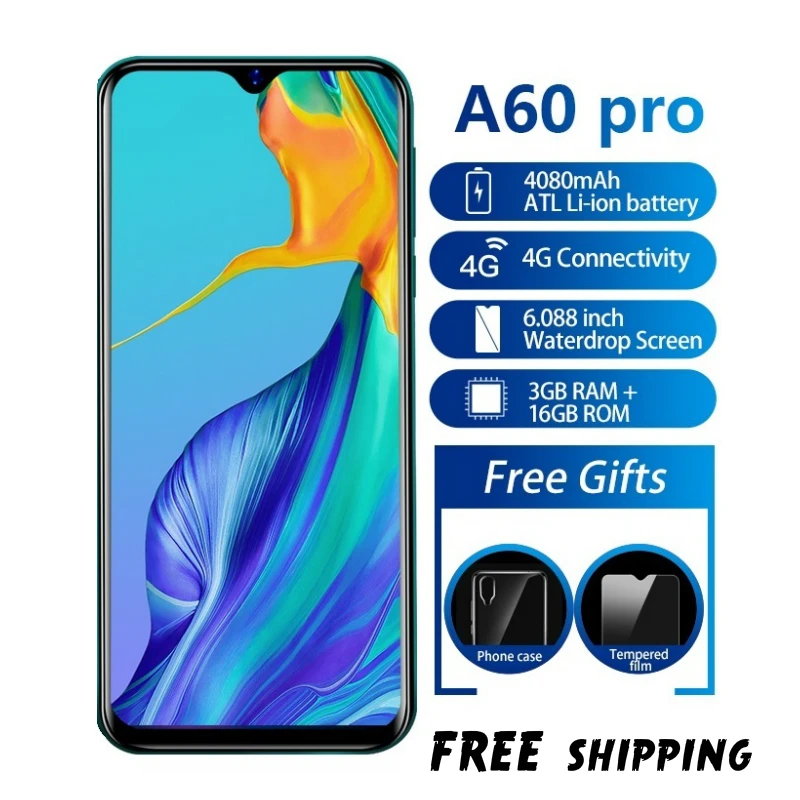Мобильный телефон Blackview A60 четырёхъядерный на базе Android 8.1 4080 мАч 1 ГБ+16 ГБ экран 6