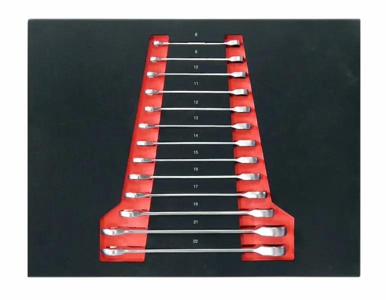 Key set combination ratchet 13пр. (8-19 21 22mm) in ложементе forcekraft fk-k51325 | Инструменты