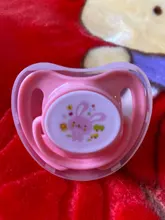 Chupetes de algodón con estampado de animales para bebé, chupetes planos y redondos de silicona de grado alimenticio, 1 Uds.