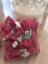 Cable-Plug Connectors Wiring Spade Electrical-Crimp-Terminal Female Insulated FDD 100pcs