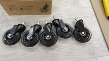 Furniture Hardware Wheels Replacement Rubber Caster Swivel Safe-Rollers Office-Chair