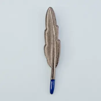

Brooch jewelry feather (blue) (50889)