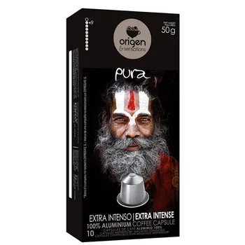 

Extra intense pure, 10 Nespresso compatible origin brand aluminum capsules