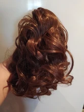 Extensiones de Cabello para mujer, coletas con ondas, 14 pulgadas, pelo sintético Rubio, extensión Natural