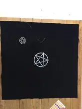 Mantel de lona de Pentagrama con bolsa, lona de terciopelo, aleros, Pentacles, estera