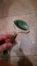 Rodillos de piedra de Jade para masaje Facial, Piedra Rosa de cuarzo Natural, para adelgazar la barbilla, estiramiento Facial, cuidado de la piel