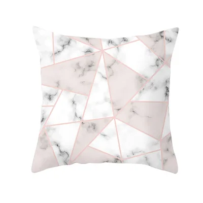 Короткий мраморный геометрический декоративный чехол, чехол для подушки, наволочка из полиэстера 45*45, наволочка для подушки
