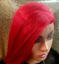 Wig Hair-Wigs Baby-Hair Lace-Front Natural Synthetic X-TRESS Red-Color Straight Free-Part
