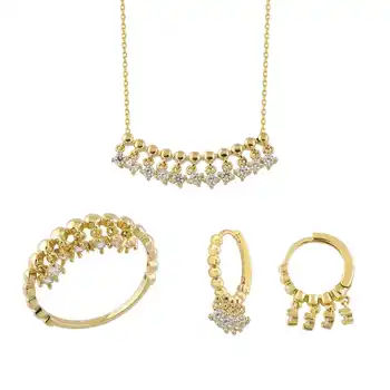 

Cubic zirconia Triple Gold Club 03-520-TK4044