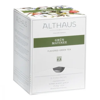 

Tea Althaus "Grun matinee", green with additives, 15 pyramids
