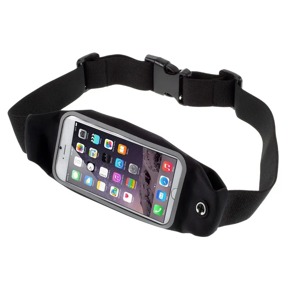 For DEXP GS150 (2019) waterproof running walking touch screen reflective fanny pack case-Black | Мобильные телефоны и