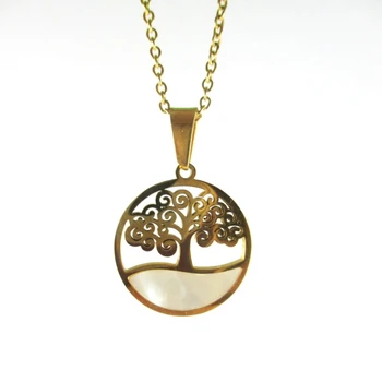 

Naker pendant tree of life with nacar original stainless steel jewelry fashion women cadenilla
