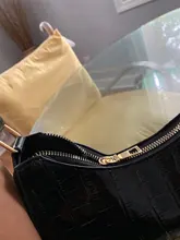 Bolso de compras exquisito para mujer, bolsos grandes de hombro informales Retro, bolso de mano con cadena de Color sólido de cuero para mujer 2020